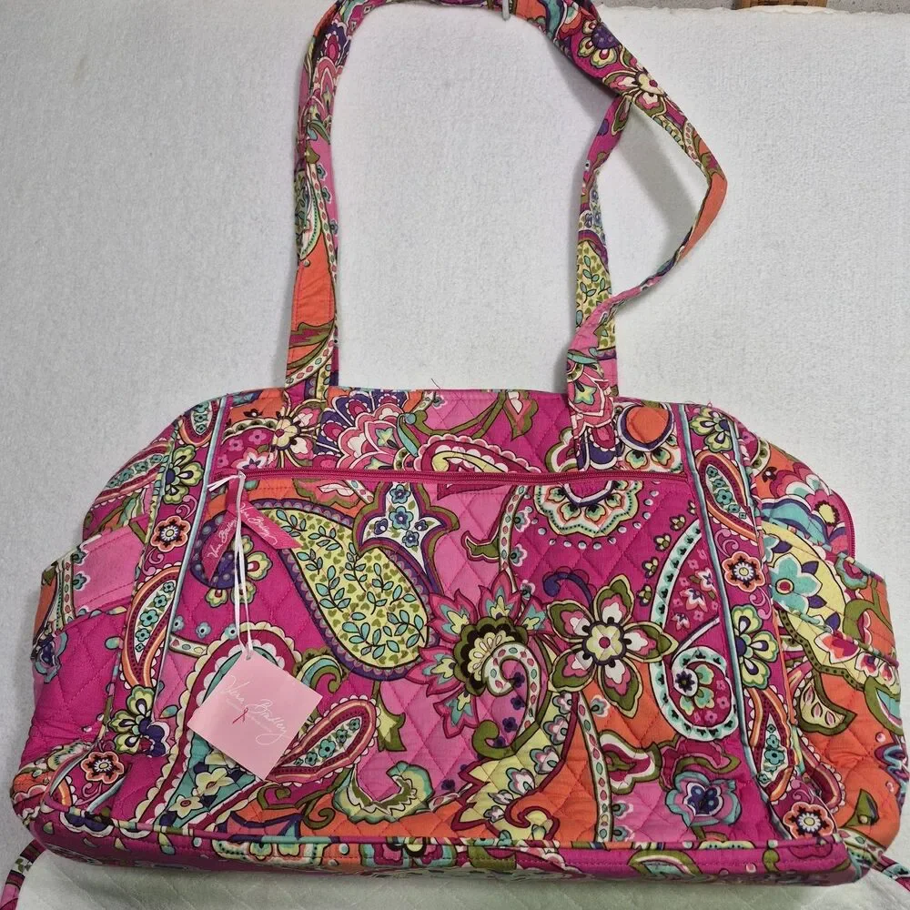 VERA BRADLEY Make A Change Baby Diaper Bag PINK SWIRLS NWT